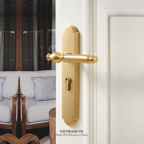 Khóa cửa tay gạt đồng thau Indochine VW – LOCK1015