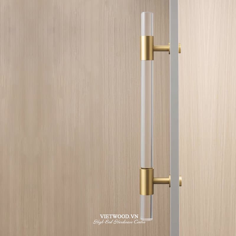 TAY NẮM CỬA ĐỒNG THAU THÂN ACRYLIC VW-DHAN1000