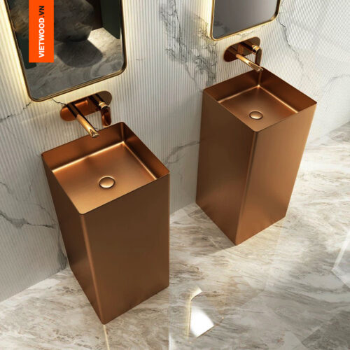 CHẬU LAVABO THÂN TRỤ DÁNG VUÔNG